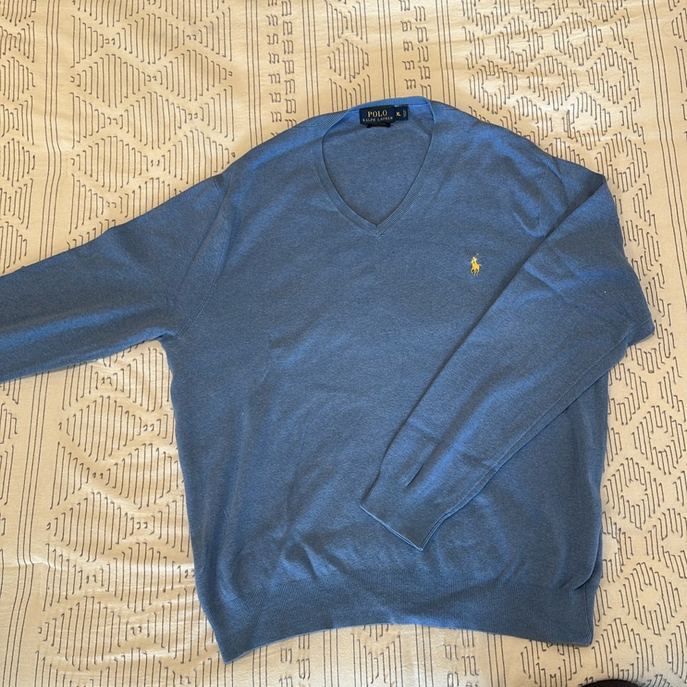 Polo Ralph Lauren Mens Sweater XL Light Blue